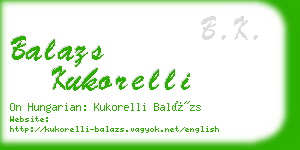 balazs kukorelli business card
